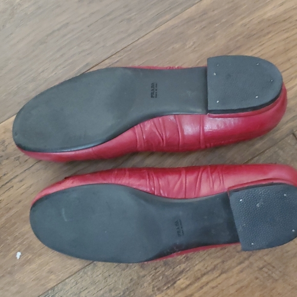 Prada red loafers womens 37 - Picture 8 of 11